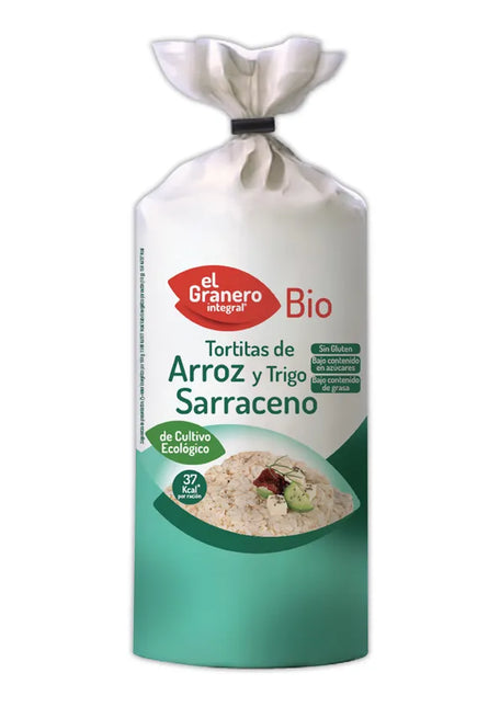 Granero Tortitas De Trigo Sarraceno y Arroz Bio, 115 g