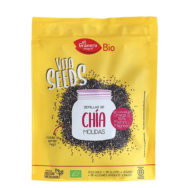 Granero Vitaseeds Semillas De Chia Molidas Bio, 200 g