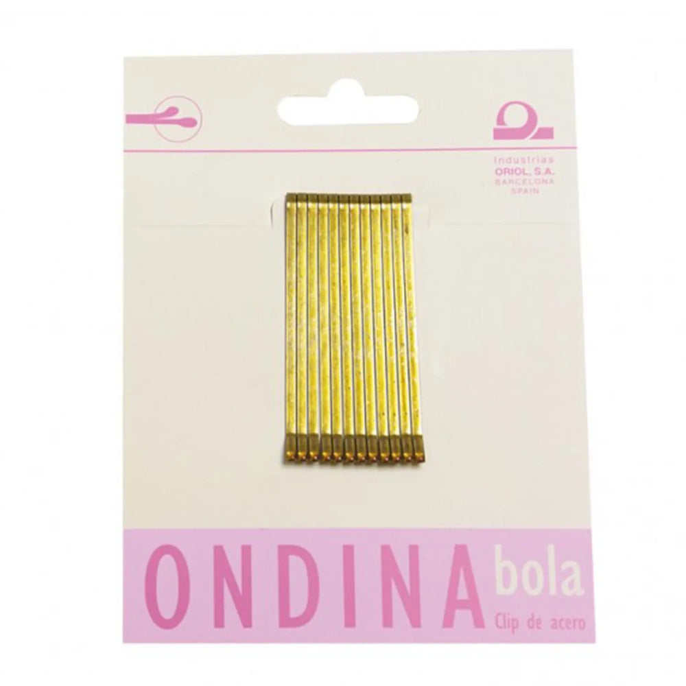 Eurostil Ondina Clips 50mm Bola Bronce, 12 Units