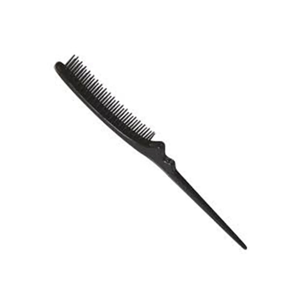 Eurostil Crepar Curvo Cepillo Pua Plastico Negro Negro, 1 Units