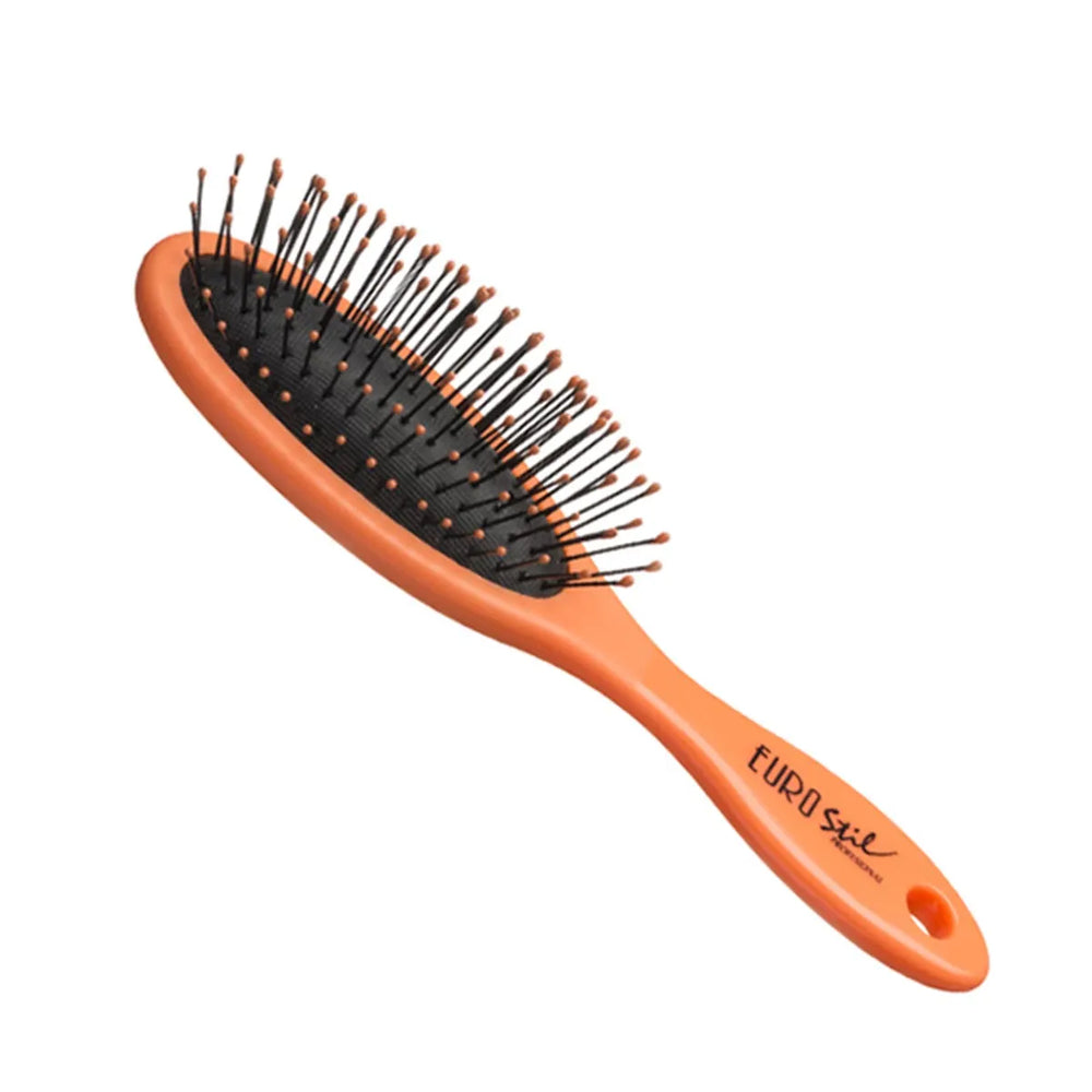 Eurostil Pequeño Cepillo Oval Naranja Fluor, 1 Units