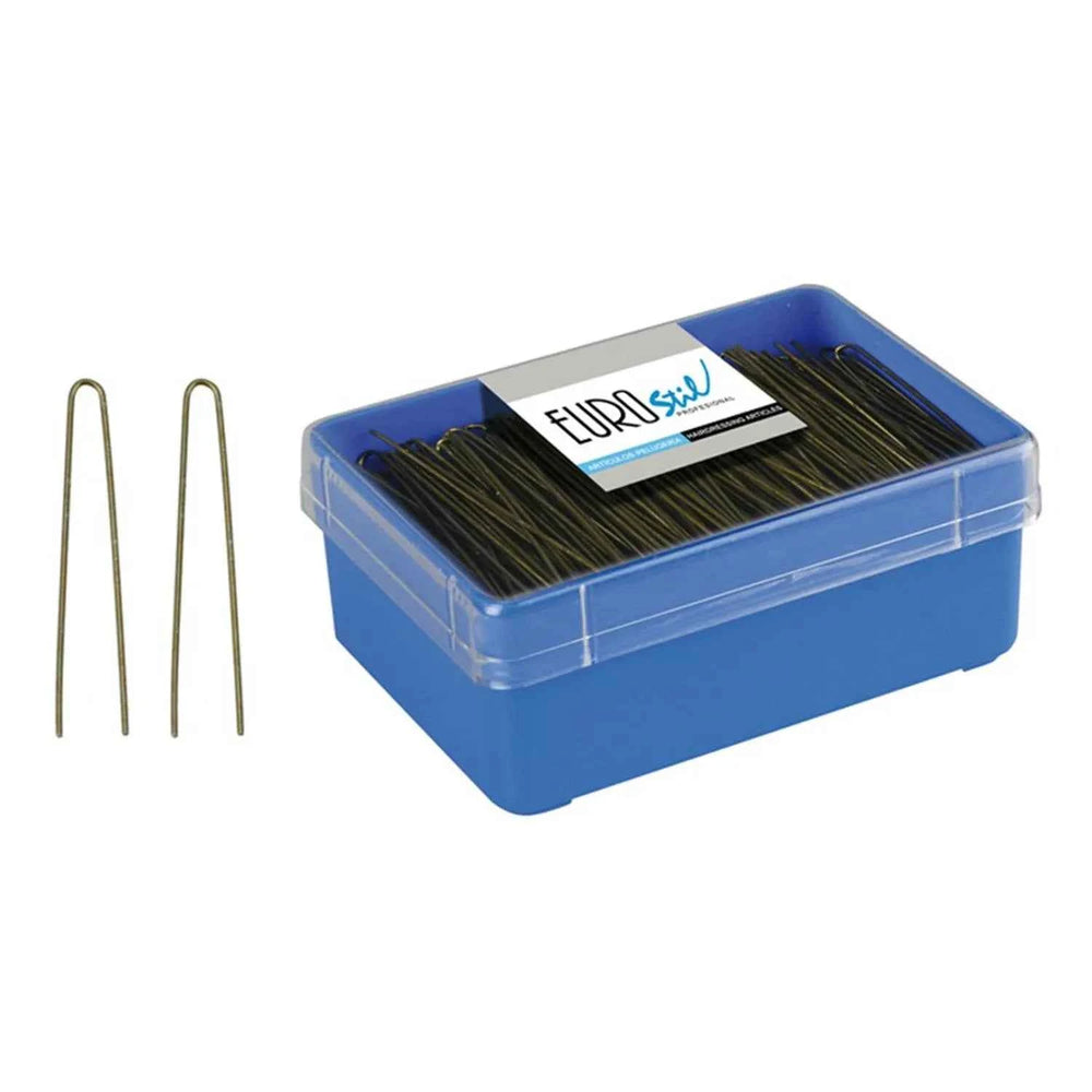 Eurostil Moño Lisa Horquillas Negras Caja, 1 Units