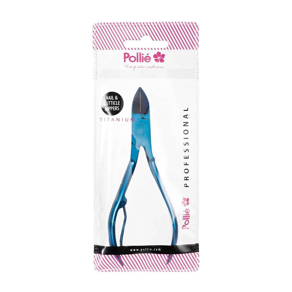 Eurostil Titanio Corta-Uñas Azul 11cm Unisex, 1 Units