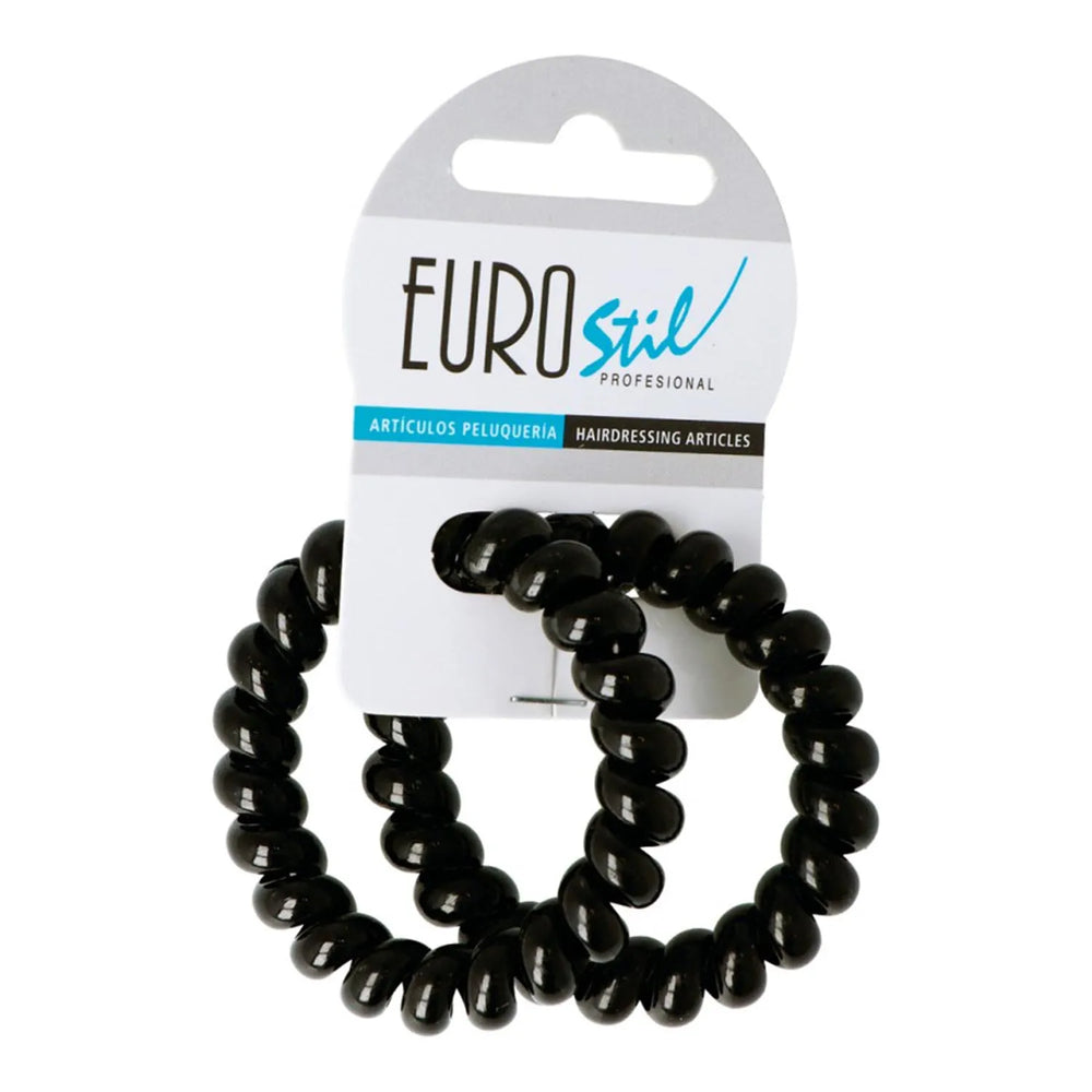 Eurostil Negro Negro Gomas En Espiral Grande 55cm Pack, 1 Units