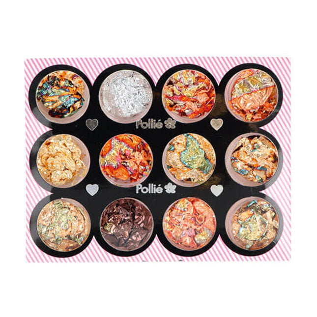 Eurostil Pan De Oro Nail Art Set 12 Colores Unisex, 1 Units
