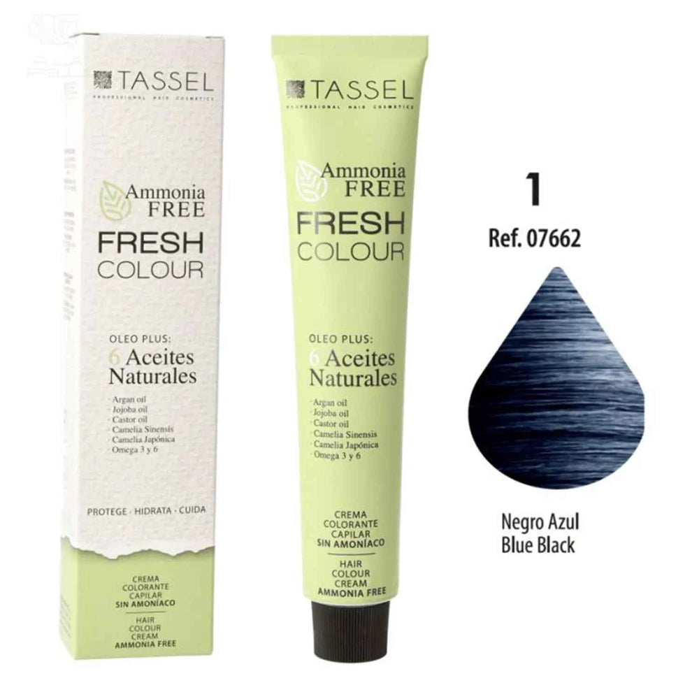 Eurostil Fresh Colour Crema Colorante Sin Amoniaco Negro Negro, 1 Units