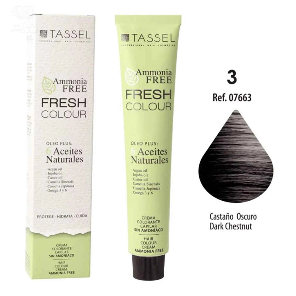 Eurostil Fresh Colour Crema Colorante Sin Amoniaco Castaño Oscuro, 1 Units