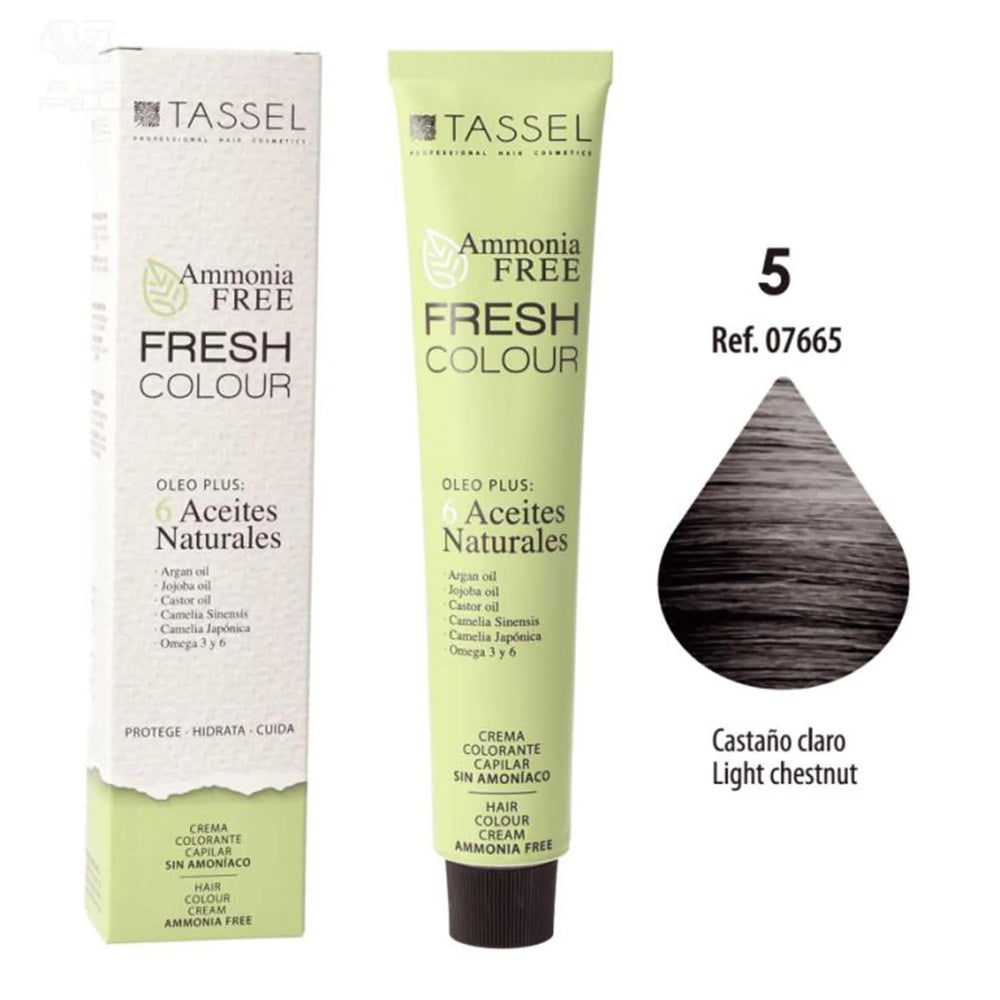 Eurostil Fresh Colour Crema Colorante Sin Amoniaco Castaño Claro, 1 Units