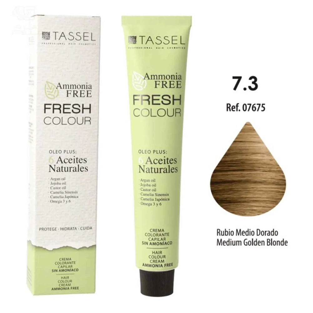 Eurostil Fresh Colour Crema Colorante Sin Amoniaco Rubio Medio, 1 Units