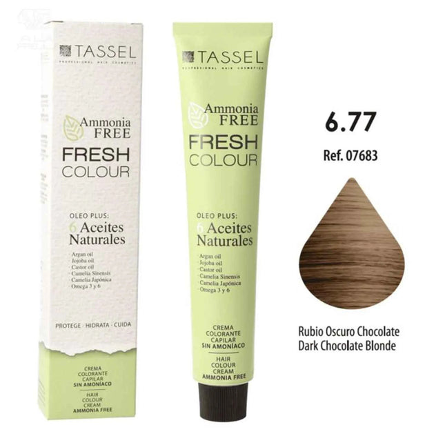 Eurostil Fresh Colour Crema Decolorante 6,77 Rubio Oscuro Chocolate Sin Amoniaco, 1 Units