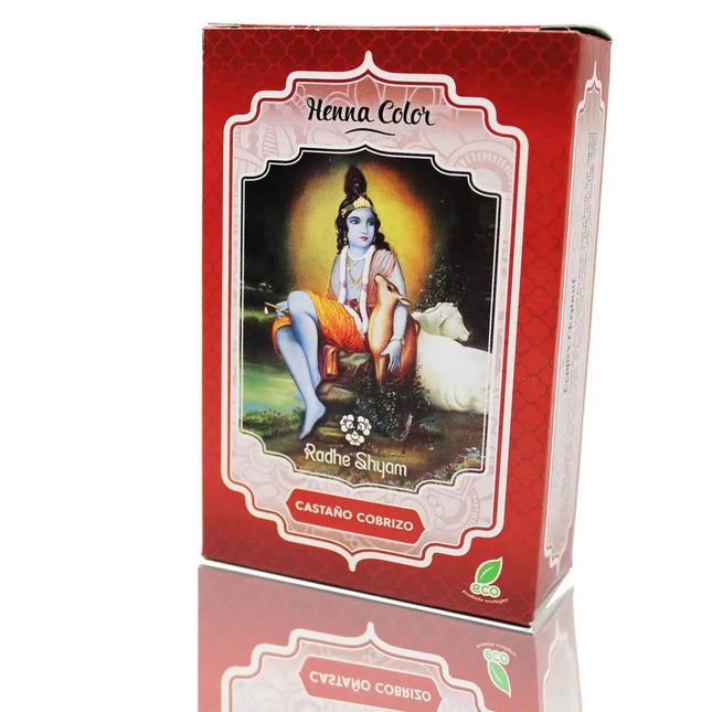 Henna Radhe Castaño Cobrizo Polvo Unisex, 100 g