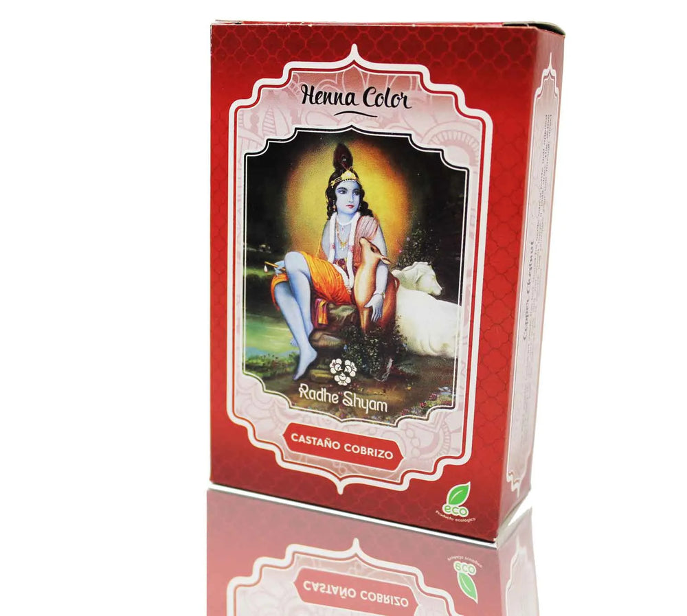 Henna Radhe Castaño Cobrizo Polvo Unisex, 100 g