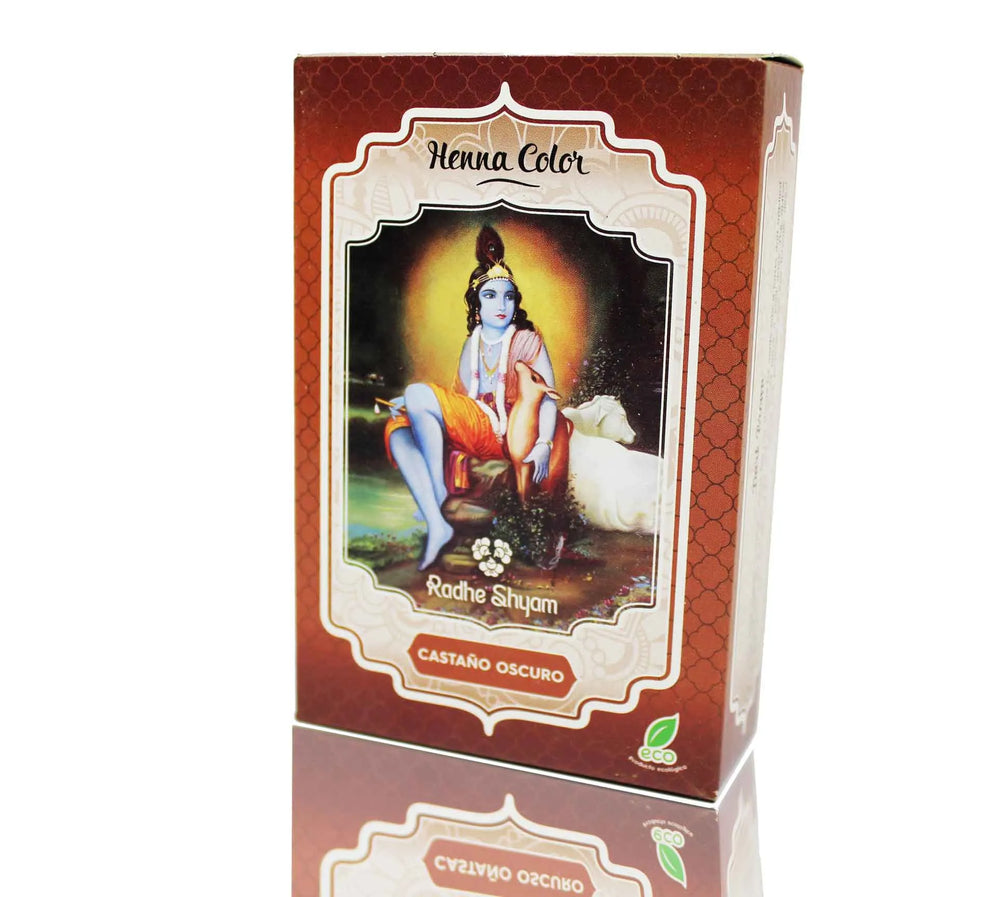 Radhe Henna Castaño Oscuro Polvo Radhe Unisex, 100 g