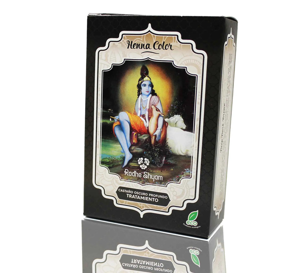 Henna Radhe Castaño Oscuro Profundo Tratam Unisex, 100 g
