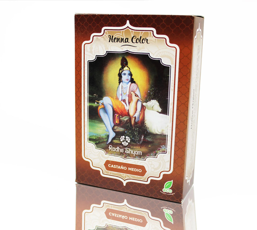 Radhe Henna Castaño Medio Polvo Radhe Unisex, 100 g