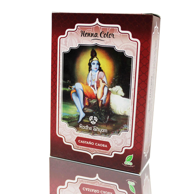 Radhe Henna Castaño Caoba Polvo Radhe Unisex, 100 g