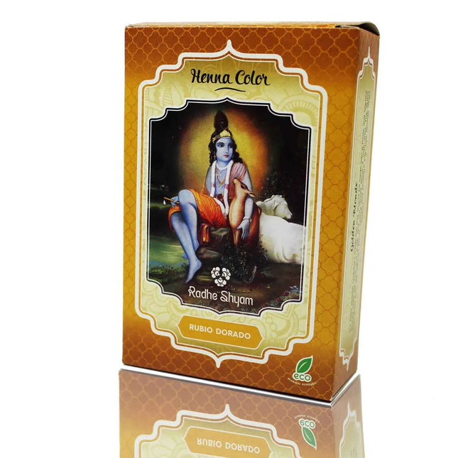Henna Rubio Dorado Polvo Radhe Unisex, 100 g