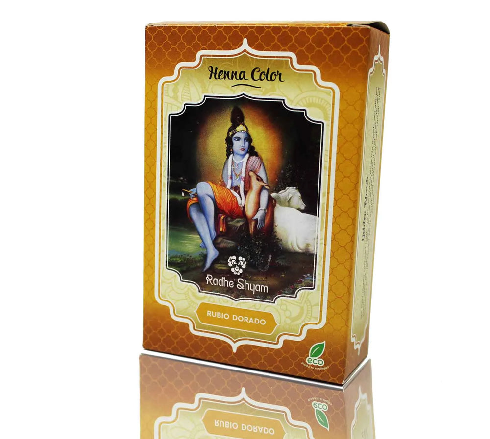 Henna Rubio Dorado Polvo Radhe Unisex, 100 g