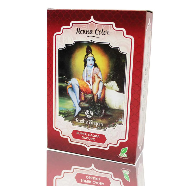 Radhe Henna Super Caoba Oscuro Polvo Unisex, 100 g