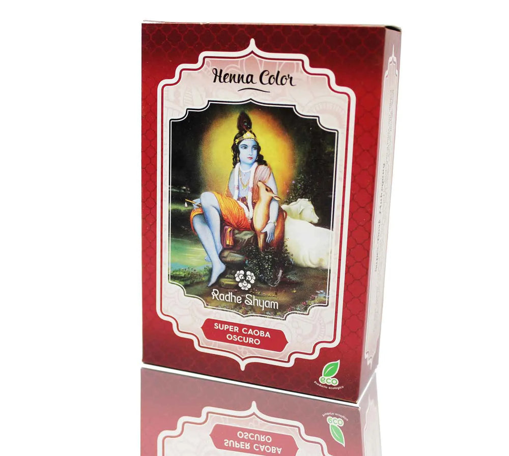Radhe Henna Super Caoba Oscuro Polvo Unisex, 100 g
