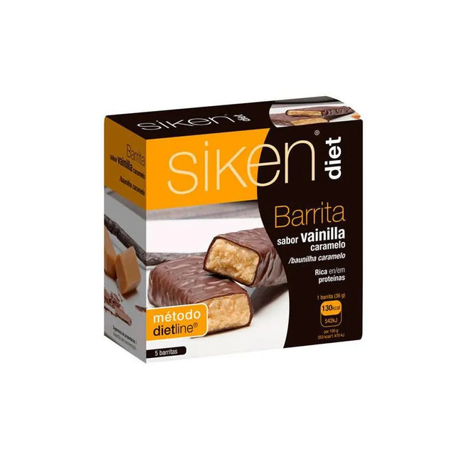 Siken Vanilla-Caramel Bar, 5 Units