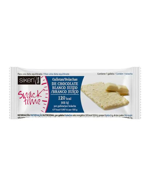 3x Siken Snack Time White Chocolate Biscuit, 25 g