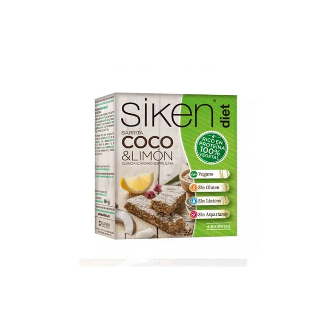 Siken Sikendiet Coconut and Lemon Vegetable Protein 4 Units Of, 36 g
