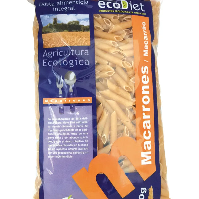 Novadiet Macarrones Integrales Ecodiet, 500 g