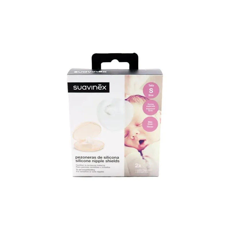 Suavinex Pezonera De Silicona Talla S, 2 Units