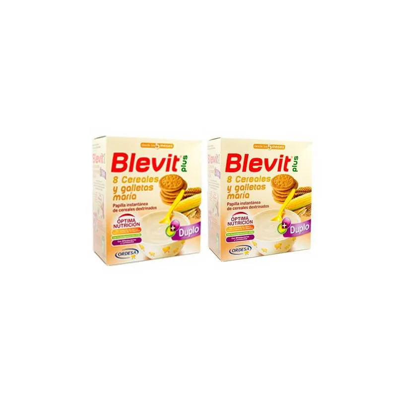 Ordesa Blevit Plus 8 Cereales y Galletas Maria Duplo, 2x 600 g