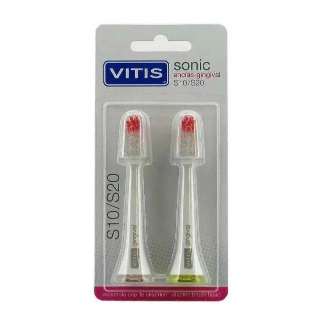 Vitis Spare Part Electric Toothbrush For Delicate Gums, 2 Units