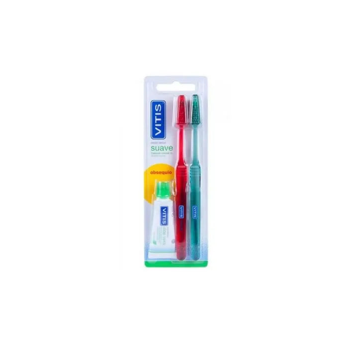 Vitis Duplo Soft Toothbrush + Paste, 15 ml