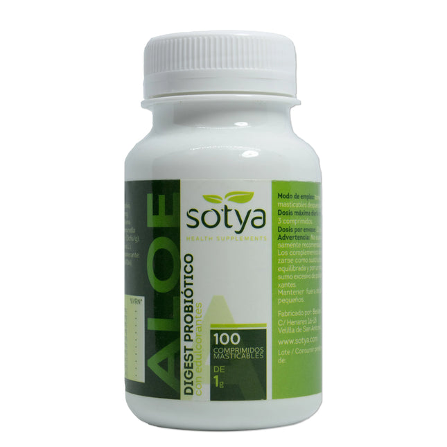 Sotya Aloe Digest Probiotico 100 Compr Masticable, 1 g