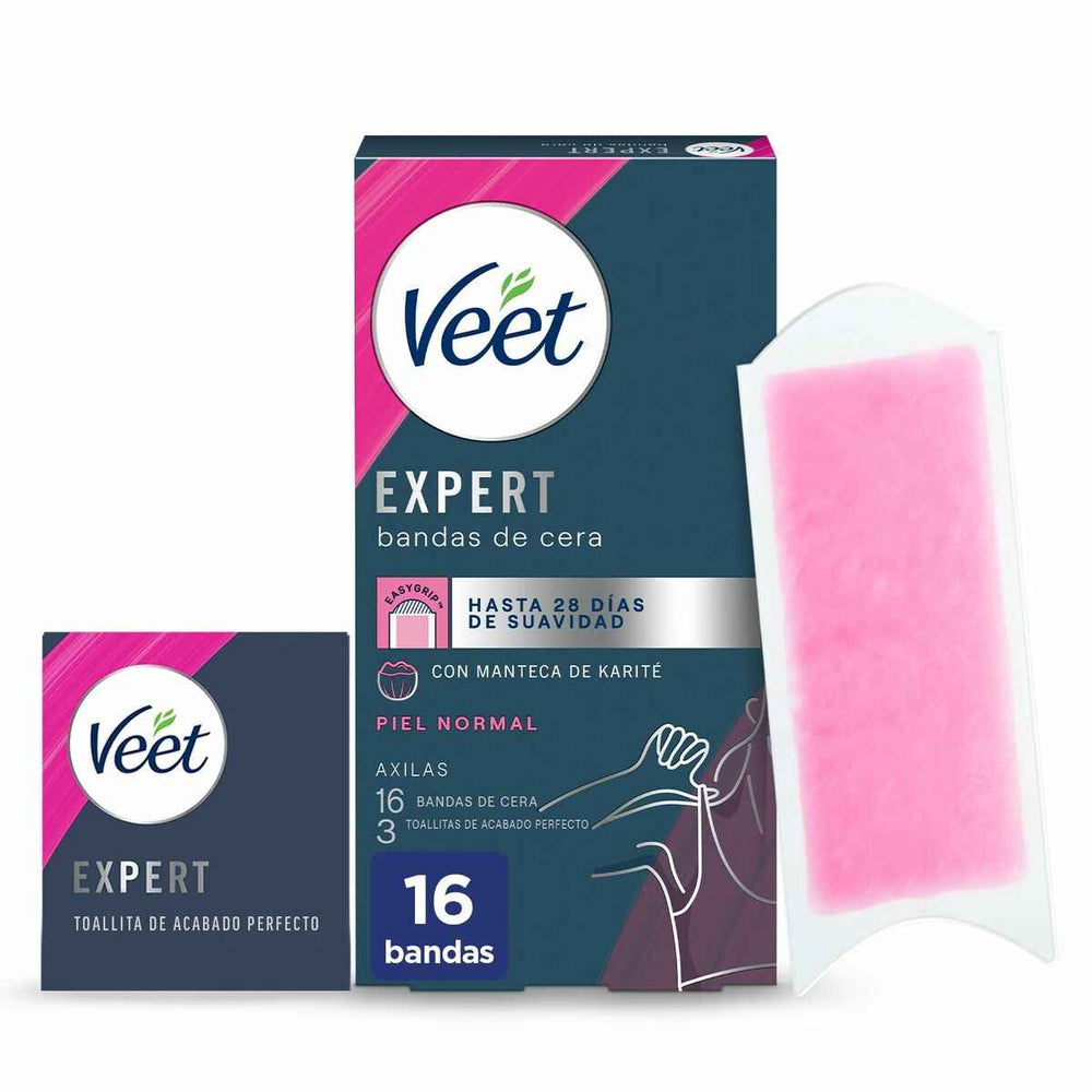 VEET Bandas De Cera Expert Axilas Piel Normal 16 U Unisex