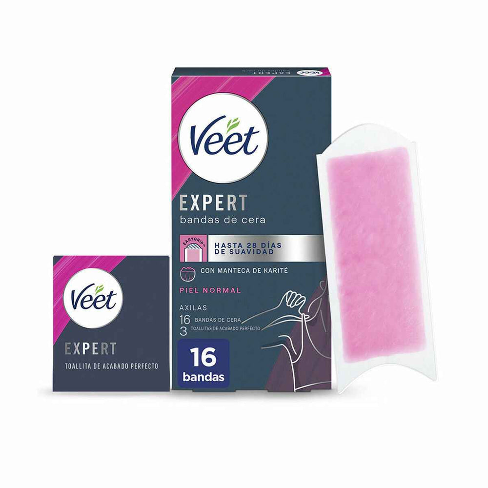 VEET Bandas De Cera Expert Axilas Piel Normal 16 U Unisex