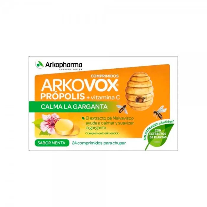 Arkopharma Arkovox Propolis Vitamin C Mint Flavour, 24 tablets