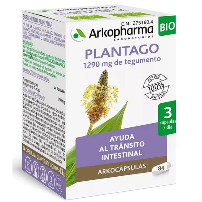 Arkopharma Plantago Arkocapsulas, 84 capsules