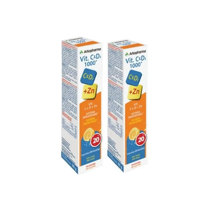 Arkopharma Vitamin C and D3 1000mg 2x, 20 tablets
