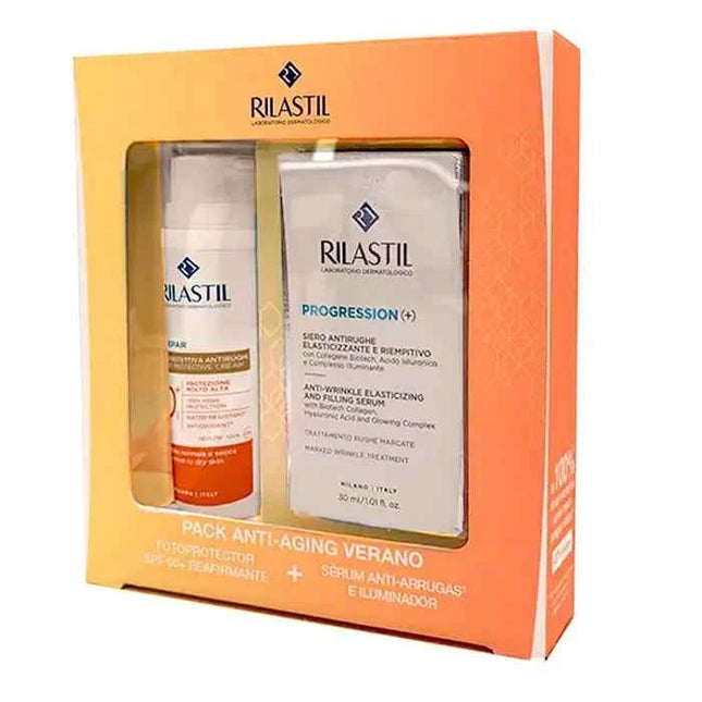 Rilastil Pack Age Repair Spf50 50 ml + Progression – Serum 30 ml Unisex, Set 2 Pieces
