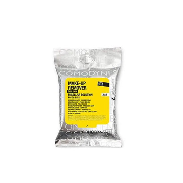 Comodynes Makeup Wipes Sensitive and Dry Skin Unisex, 20 Units