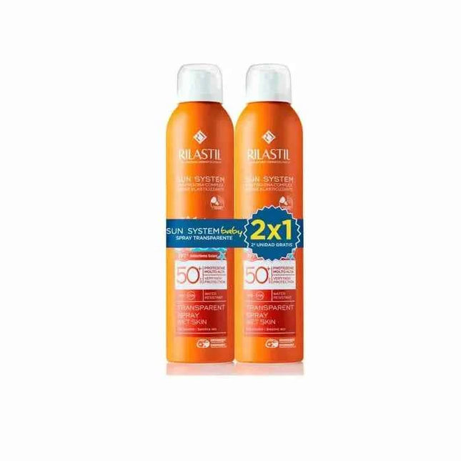 Rilastil Sun System Baby – Spray Transparent Spf50+ Unisex, 2x200 ml