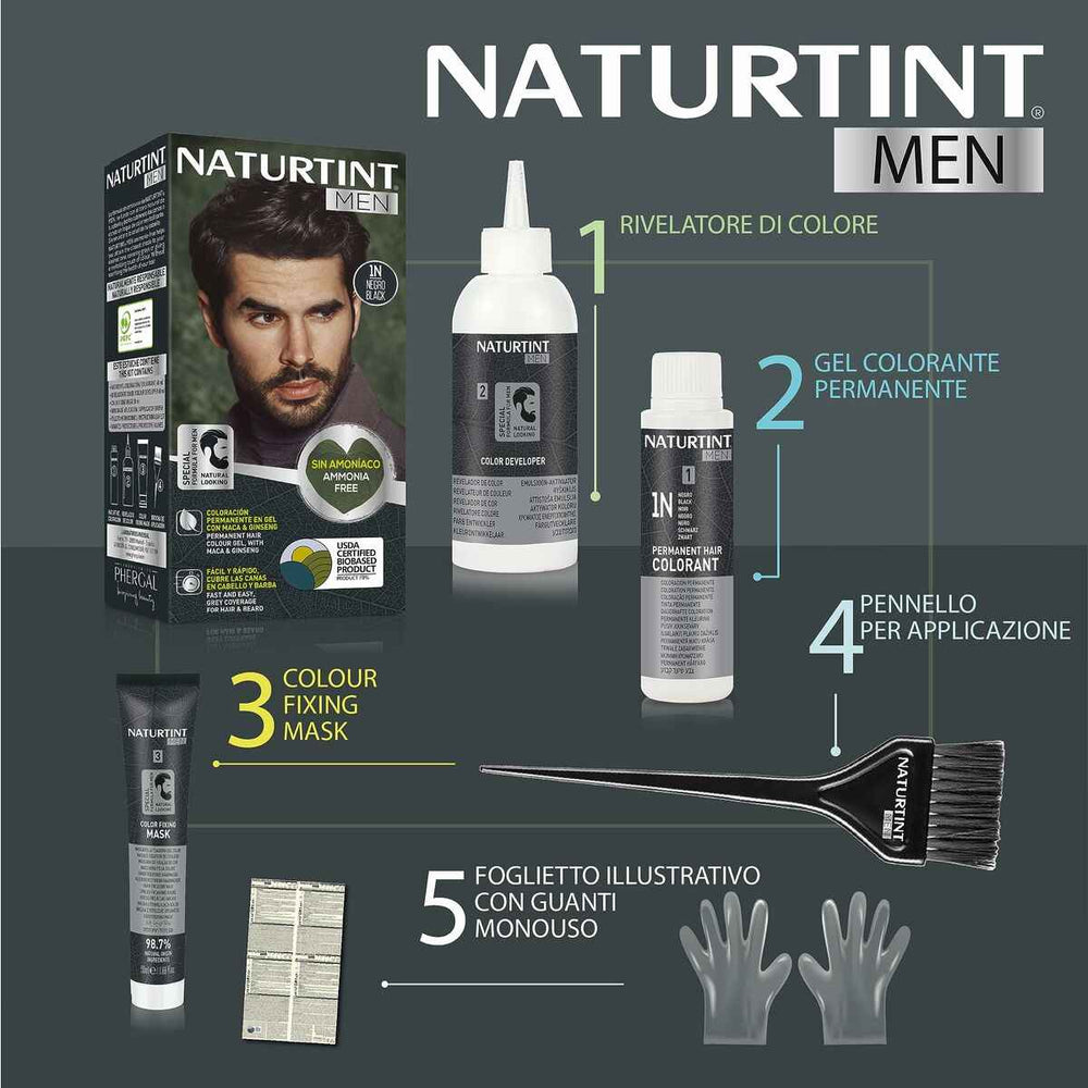 Tinte Pelo Naturtint Men 1n Negro Unisex