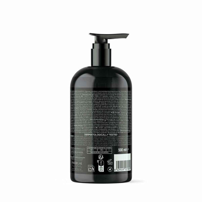 Naturtint Revitalising Men's Care Champú Para Cabello y Barba Limpieza Energizante Unisex, 500 ml