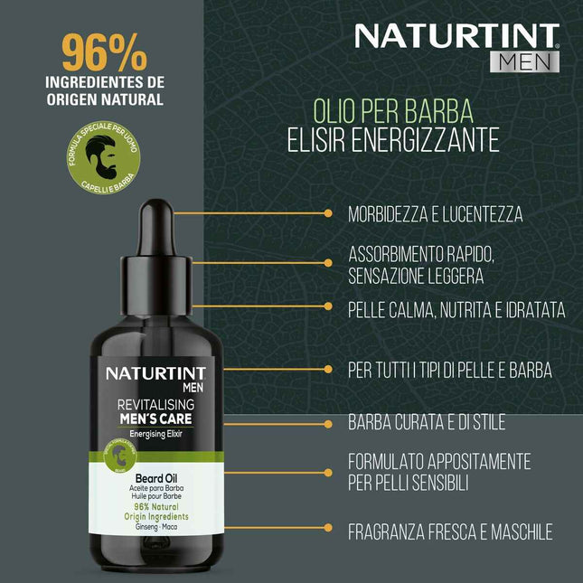 Naturtint Revitalising Men's Care Aceite Para Barba Unisex, 50 ml