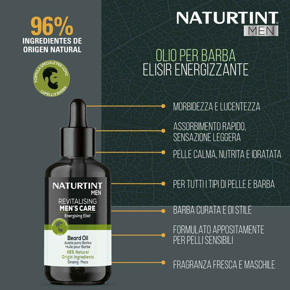 Naturtint Revitalising Men's Care Aceite Para Barba Unisex, 50 ml