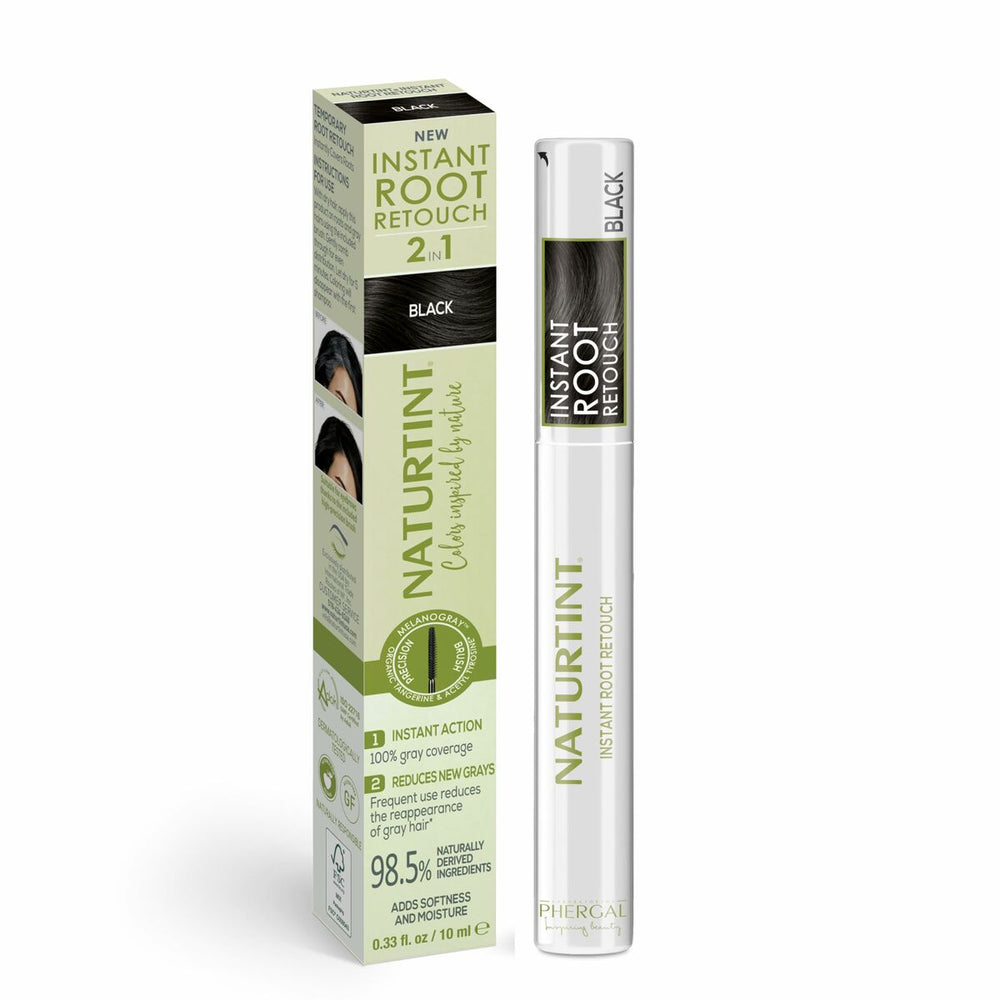 Naturtint Instant Root Retouch Retocador Temporal De Canas 2 En 1 Black Unisex, 10 ml