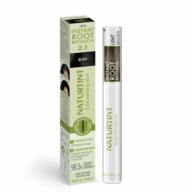 Naturtint Instant Root Retouch Retocador Temporal De Canas 2 En 1 Light Brown Unisex, 10 ml