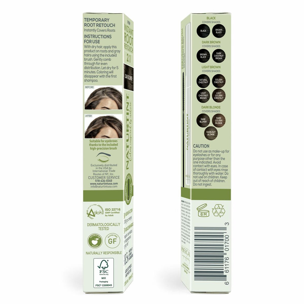 Naturtint Instant Root Retouch Retocador Temporal De Canas 2 En 1 Dark Blonde Unisex, 10 ml