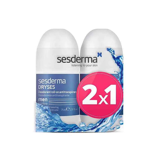 Sesderma Pack Dryses – Deodorant Antiperspirant Roll On For Men, 2x75 ml