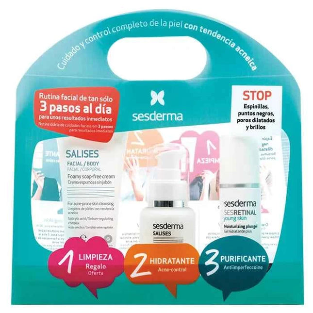 Sesderma Salises Anti-Acne Pack Unisex, 3 Pieces